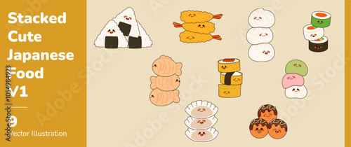 Stacked Cute Japanese Food 1