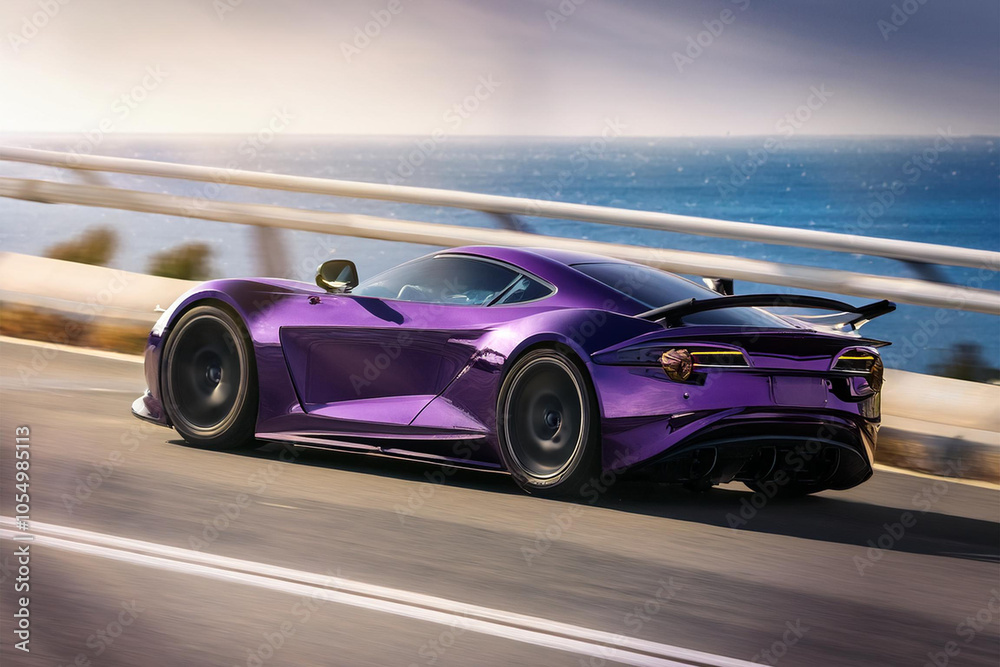 Fototapeta premium racing car on the highway