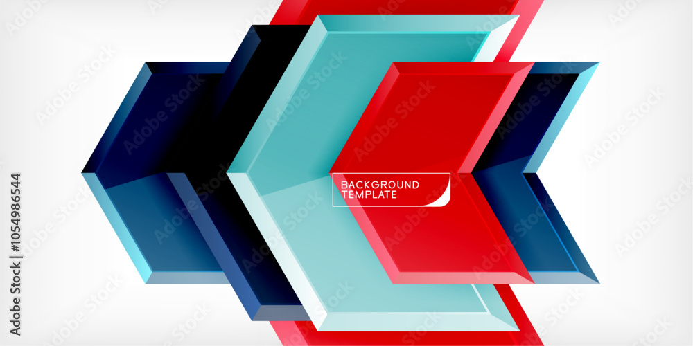 Vector 3d arrow techno design template Vector 3d arrow techno design template