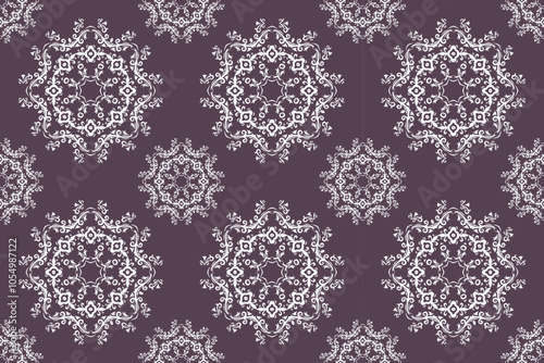 Damask Fabric Patterns Square Colorful Abstract Geometric Patternfolk Embroidery, Aztec Ornament Print. Design for Carpet, Wallpaper, Clothing, Wrapping, Fabric