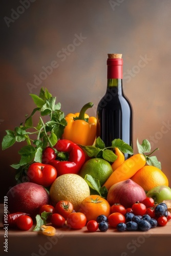 Fresh Produce Still Life with Soft Textures