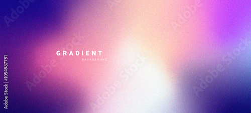 Grainy gradient abstract background with vibrant colors. Vector illustration.