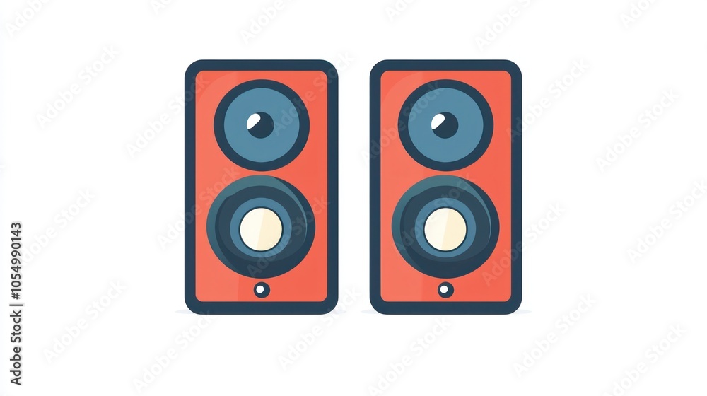 Contemporary speaker line icon, bold and minimalist, perfect for audio interfaces. Contemporary speaker line icon, bold and minimalist, perfect for audio interfaces.