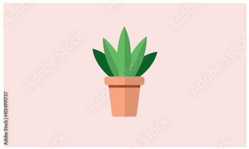 plant in a pot vector houseplant