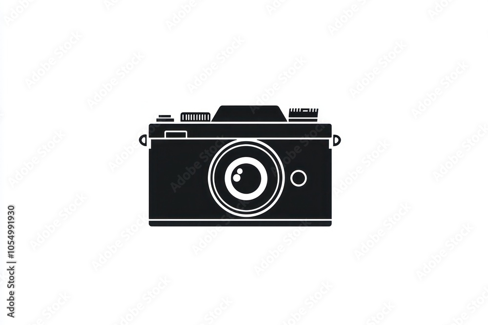 Camera icon in glyph design, designed specifically for photography app interfaces. Camera icon in glyph design, designed specifically for photography app interfaces.