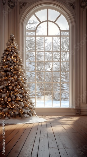 christmas tree in the room