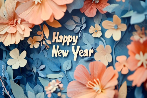 Festive Paper Cut Spring Floral Arrangement