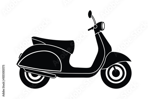 Modern Scooter Vector Silhouette 