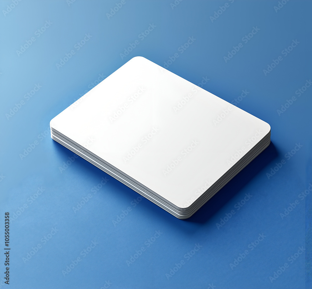 blank business card mockup on an blue background, with space for text and graphics blank business card mockup on an blue background, with space for text and graphics