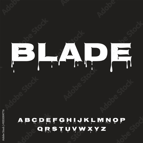 Alphabet font, typography vector, letters black and white style