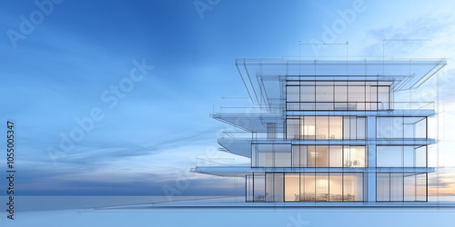 A modern R&D or office facility building design and realization. 