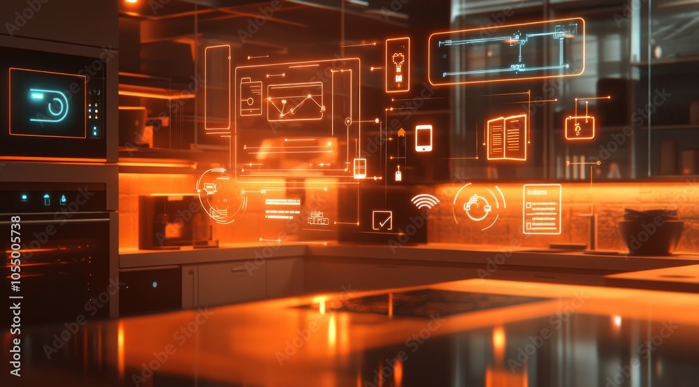 Fototapeta premium Smart Kitchen of the Future