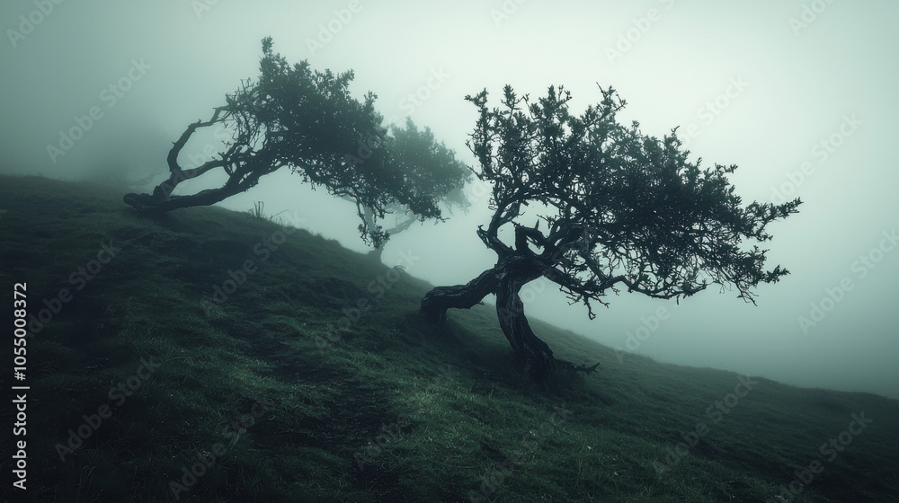 Twisted Trees in a Misty Landscape Twisted Trees in a Misty Landscape