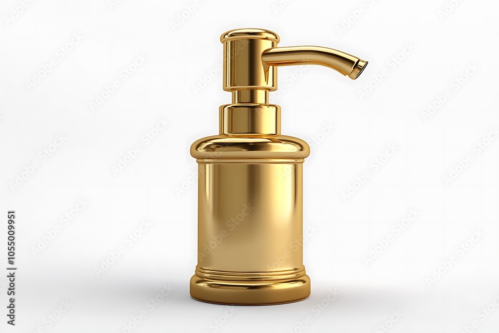 gold pump hand wash cosmetics bottle 3d rendering gold pump hand wash cosmetics bottle 3d rendering