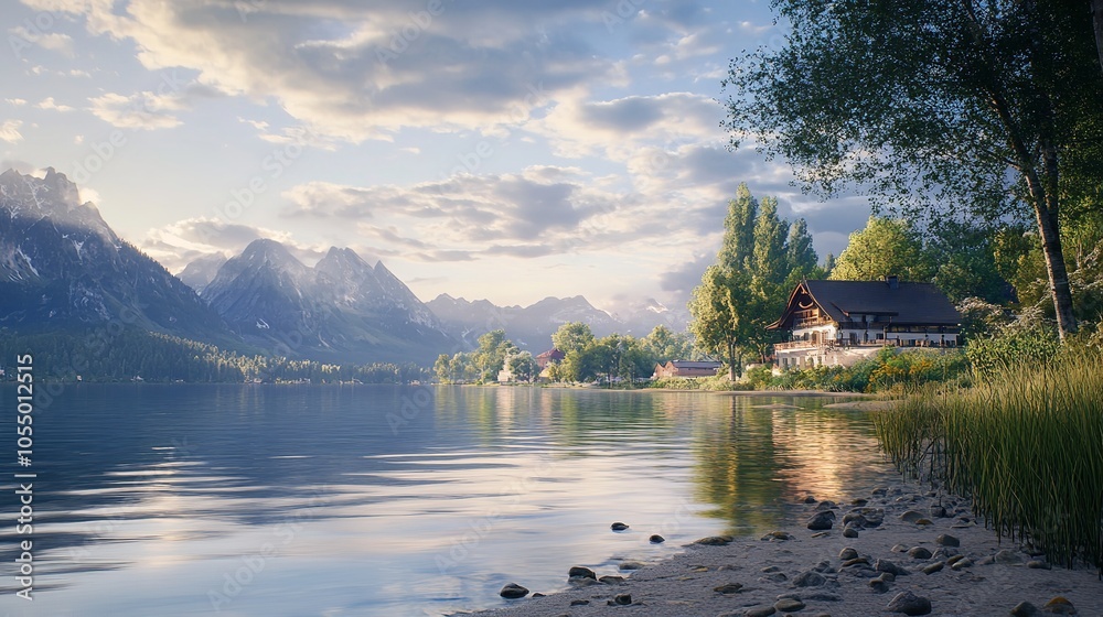 Fototapeta premium Sunlight Through a Forest Canopy