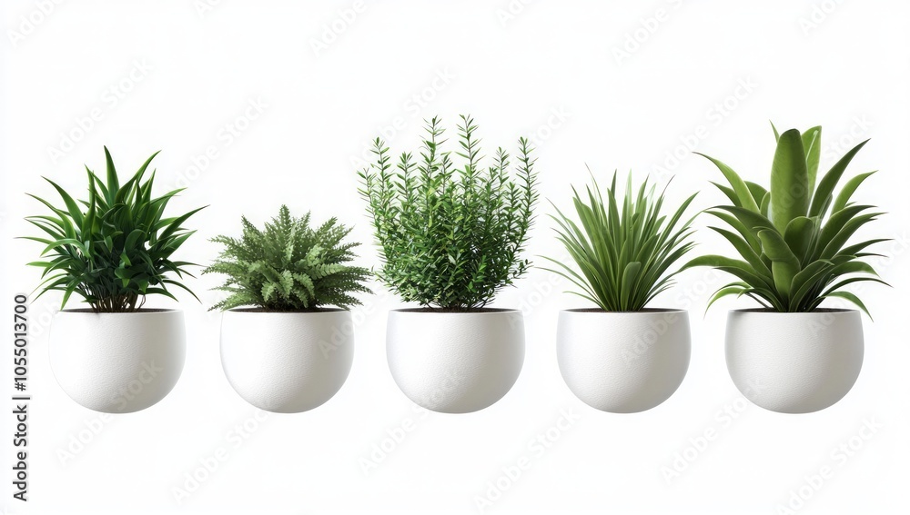 Modern Hanging Planters with Lush Foliage