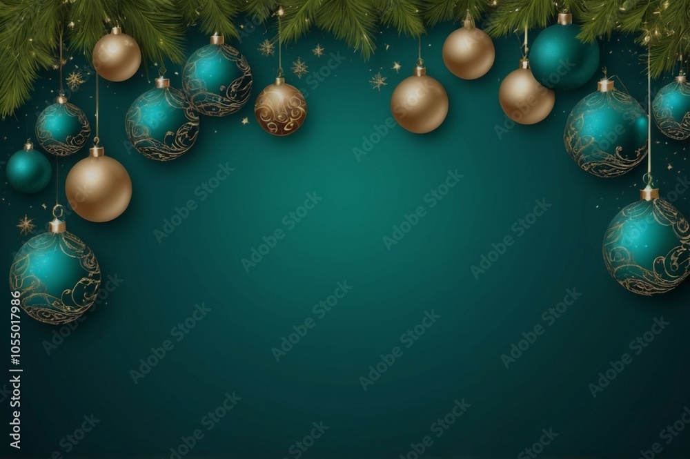 christmas background with Christmas balls banner with text space christmas background with Christmas balls banner with text space