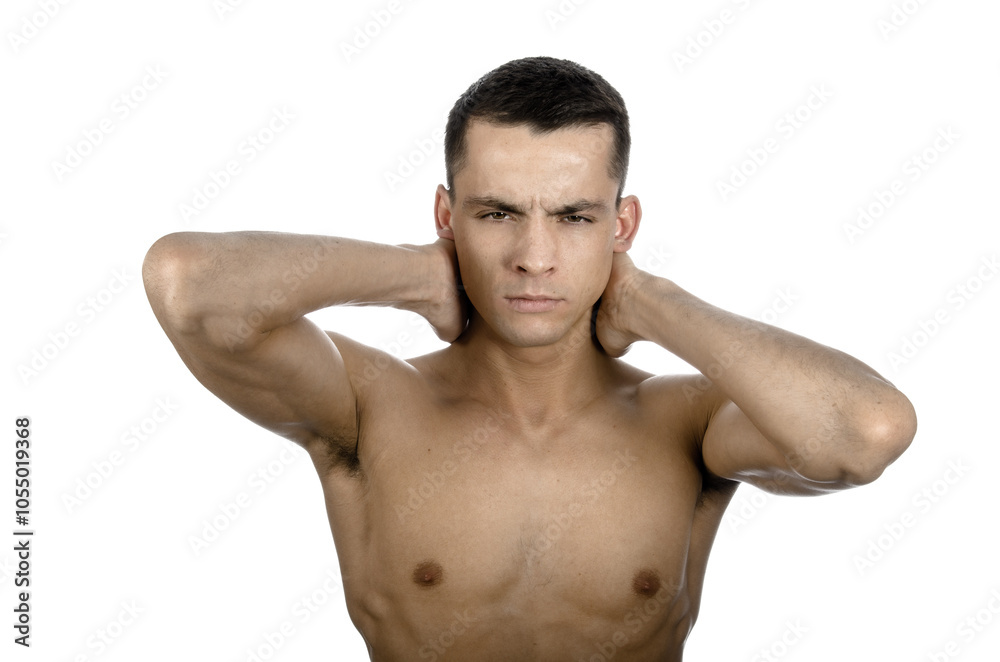 Headache and migraine. Young attractive man. Headache and migraine. Young attractive man.