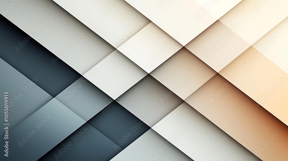 Abstract geometric background with intersecting diagonal lines in gray, white and beige tones.