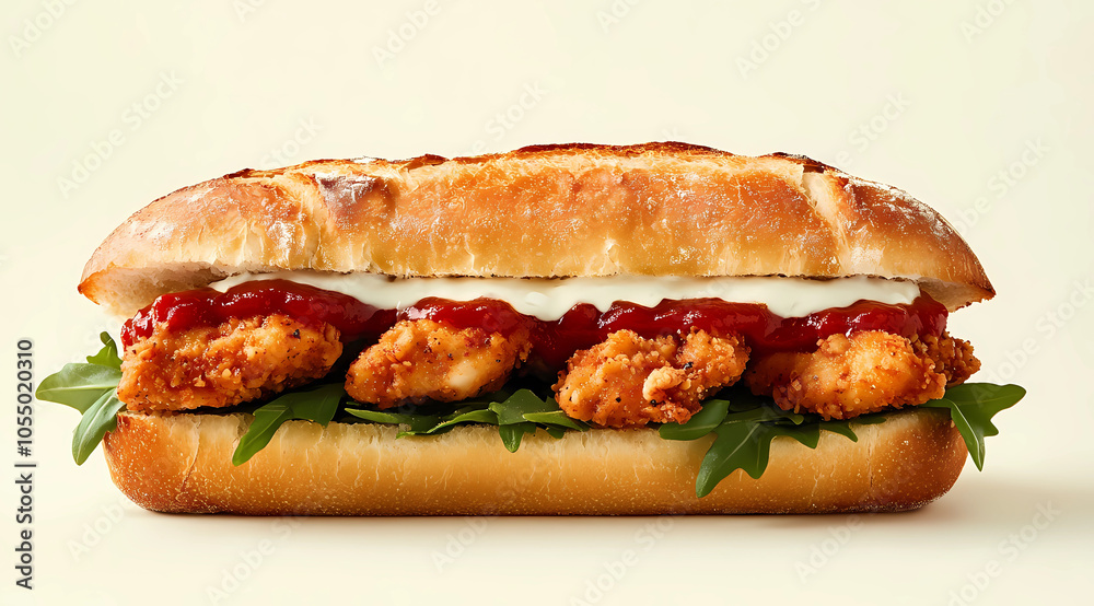 A Chicken Parmesan Sandwich Made with Italian Bread: A Gourmet Delight A Chicken Parmesan Sandwich Made with Italian Bread: A Gourmet Delight
