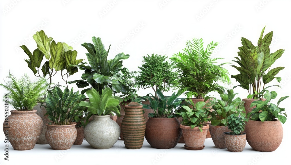 Fototapeta premium Stunning Collection of Potted Plants