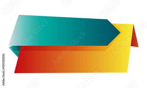 Colorful abstract sale banner. colorful origami sale banner