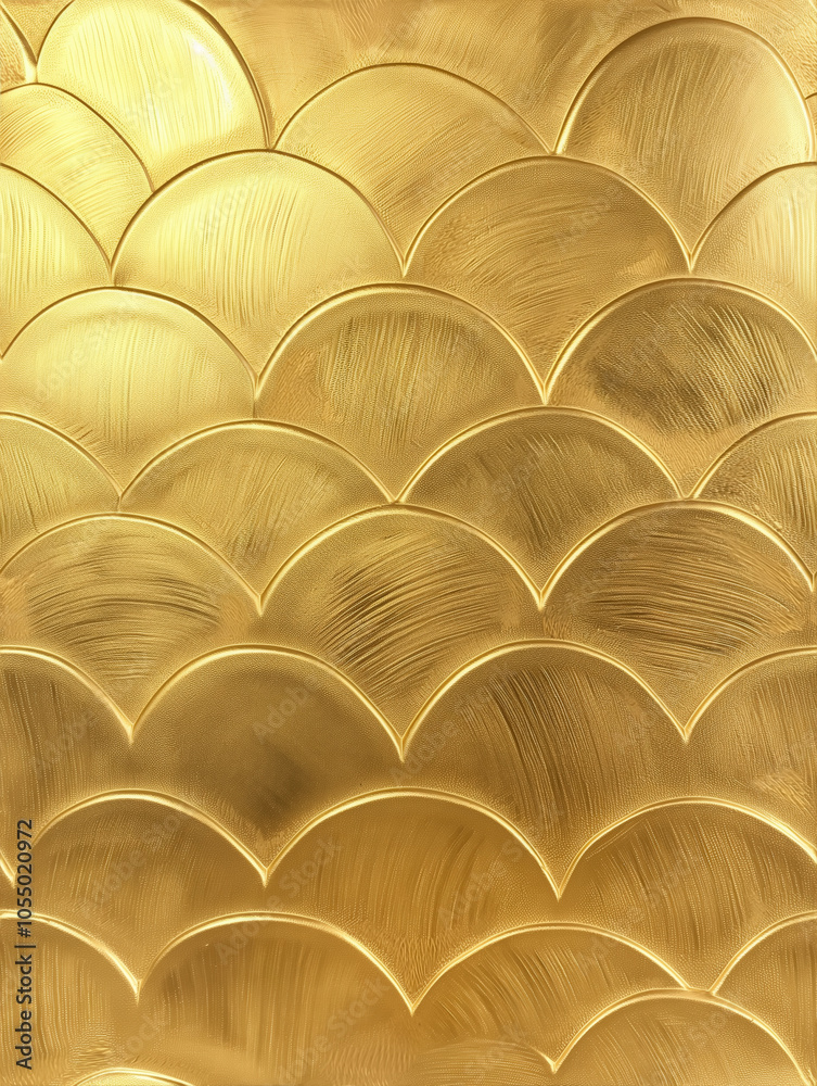 Obraz premium Seamless Gold Foil Texture Background with Metallic Surface, Shiny and Reflective Design