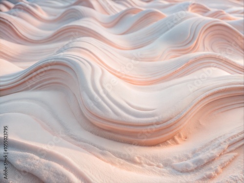 Abstract Swirls of White and Pale Blue