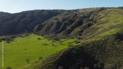 Aerial View of Sierra Madre Mountains, Los Padres National Forest, San Luis Obispo County, California