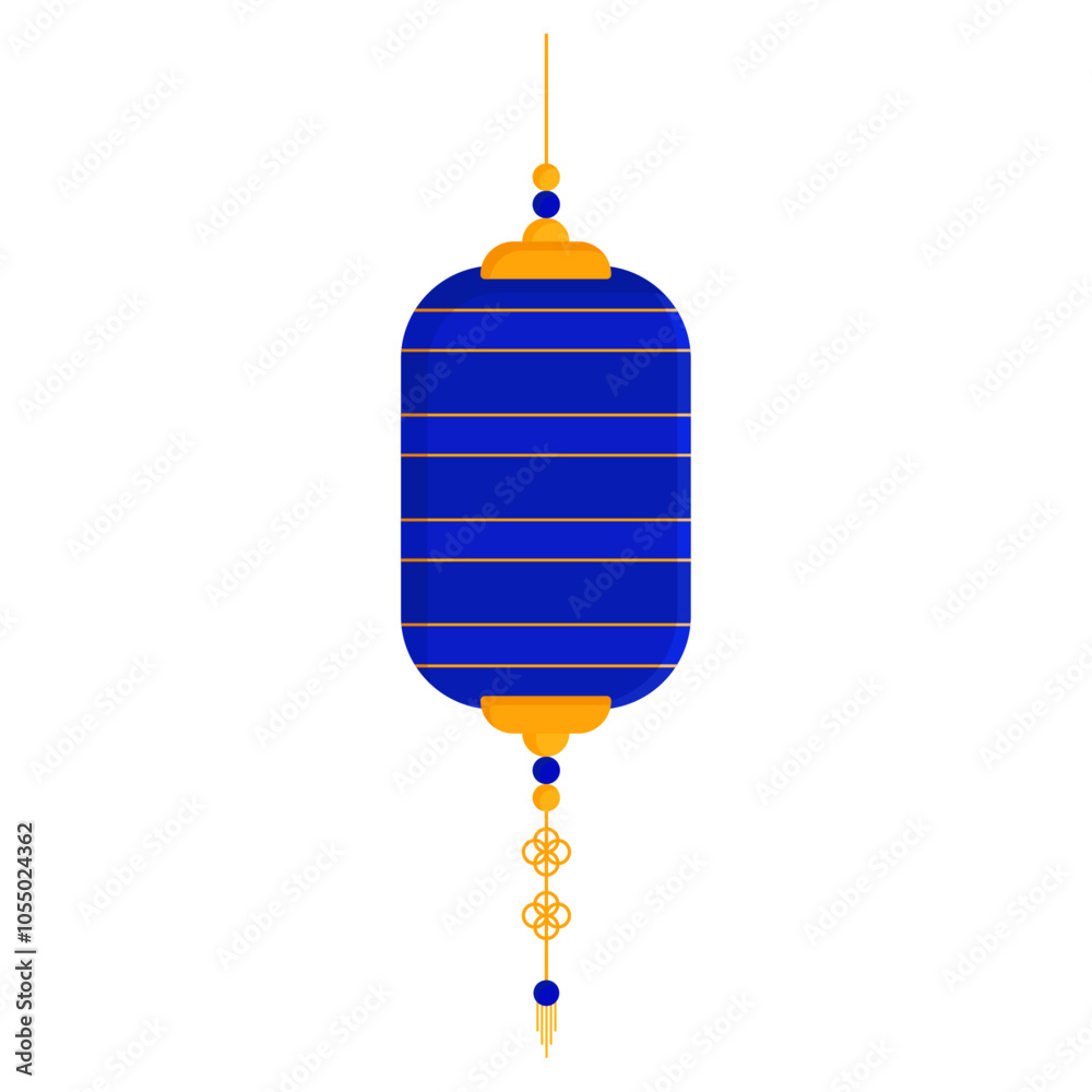 Obraz premium Chinese paper lantern element design on white