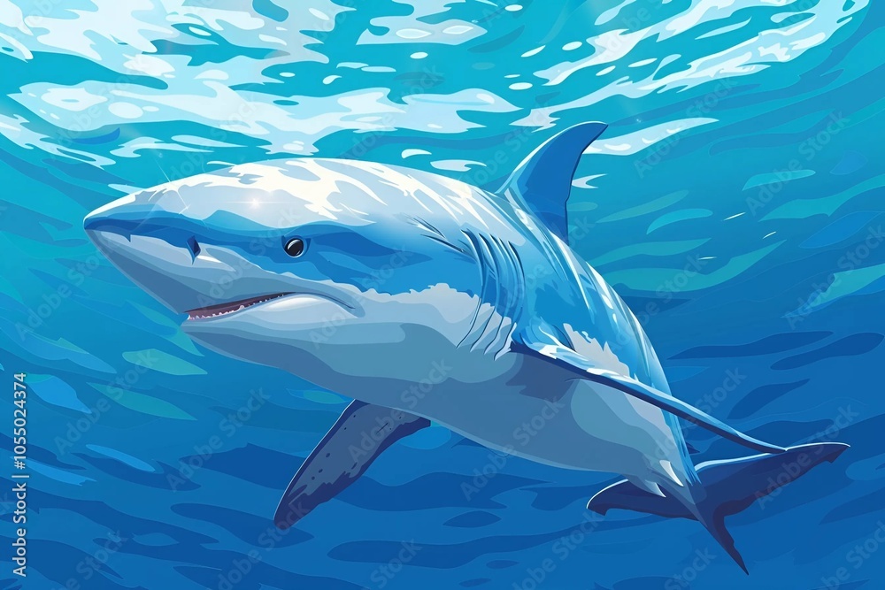 Fototapeta premium shark in the sea