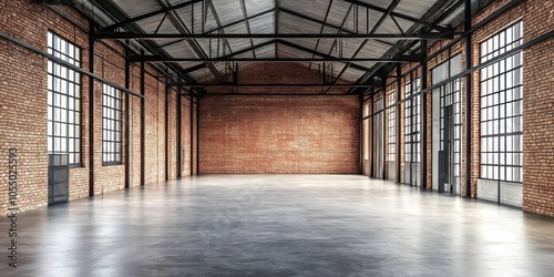 Industrial Loft Space with Brick Walls