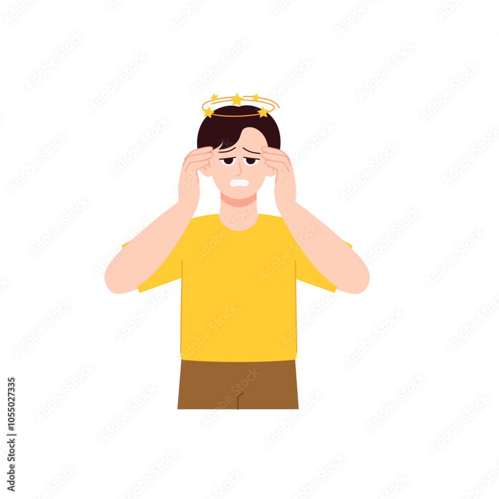 Stroke Symptoms Illustration Severe Headache Stroke Symptoms Illustration Severe Headache