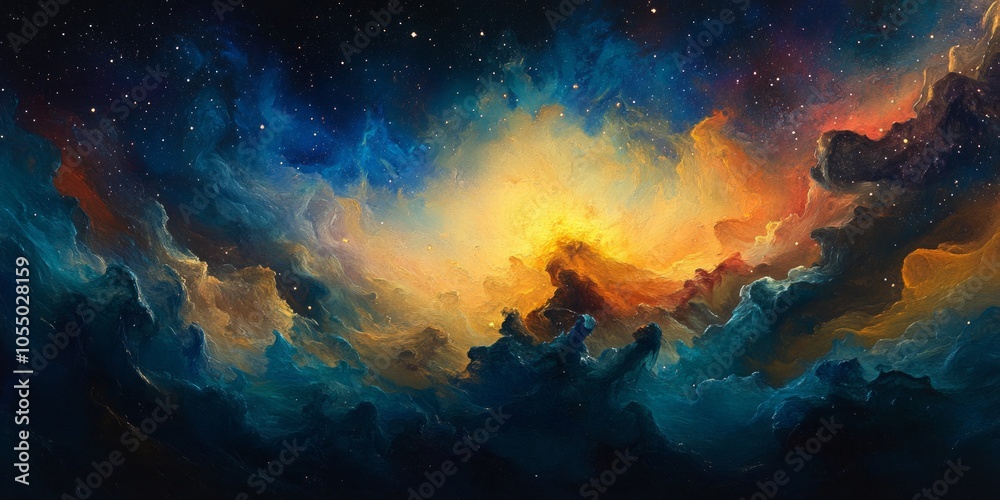 Fototapeta premium Abstract Cosmic Landscape