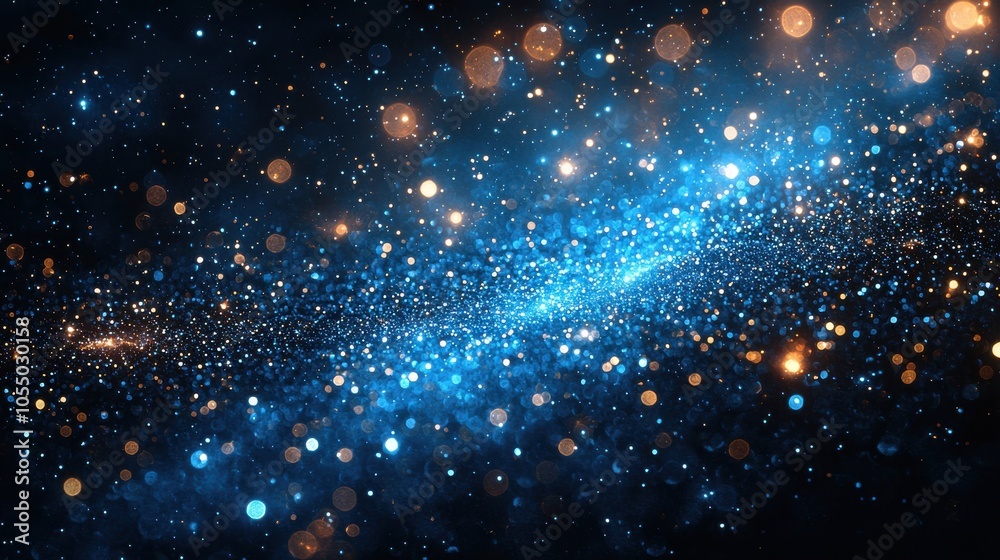 Obraz premium An expansive view of a vibrant galaxy with shimmering stars and cosmic dust swirling in a deep space setting