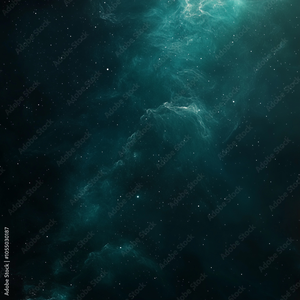 A dark background with stars and a glow, in a teal color theme, with a space-inspired style A dark background with stars and a glow, in a teal color theme, with a space-inspired style