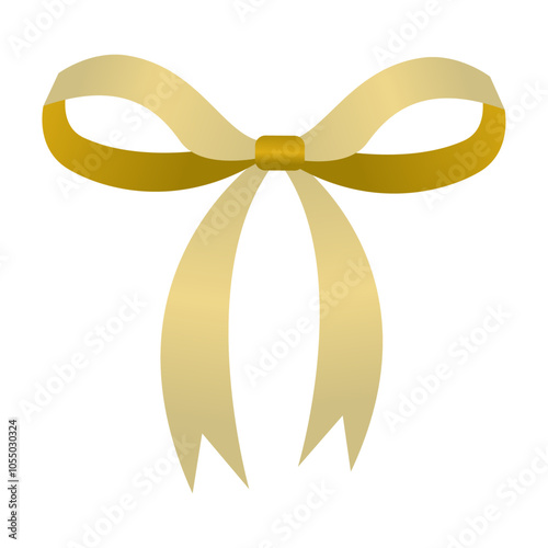 Ribbon bow clipart isolated on a white background