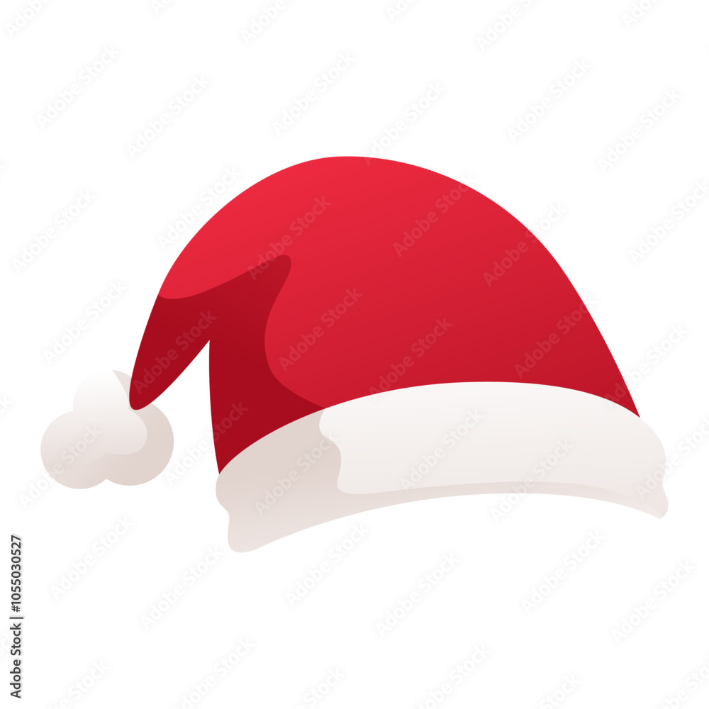 Santa Claus hat isolated illustration on white Santa Claus hat isolated illustration on white