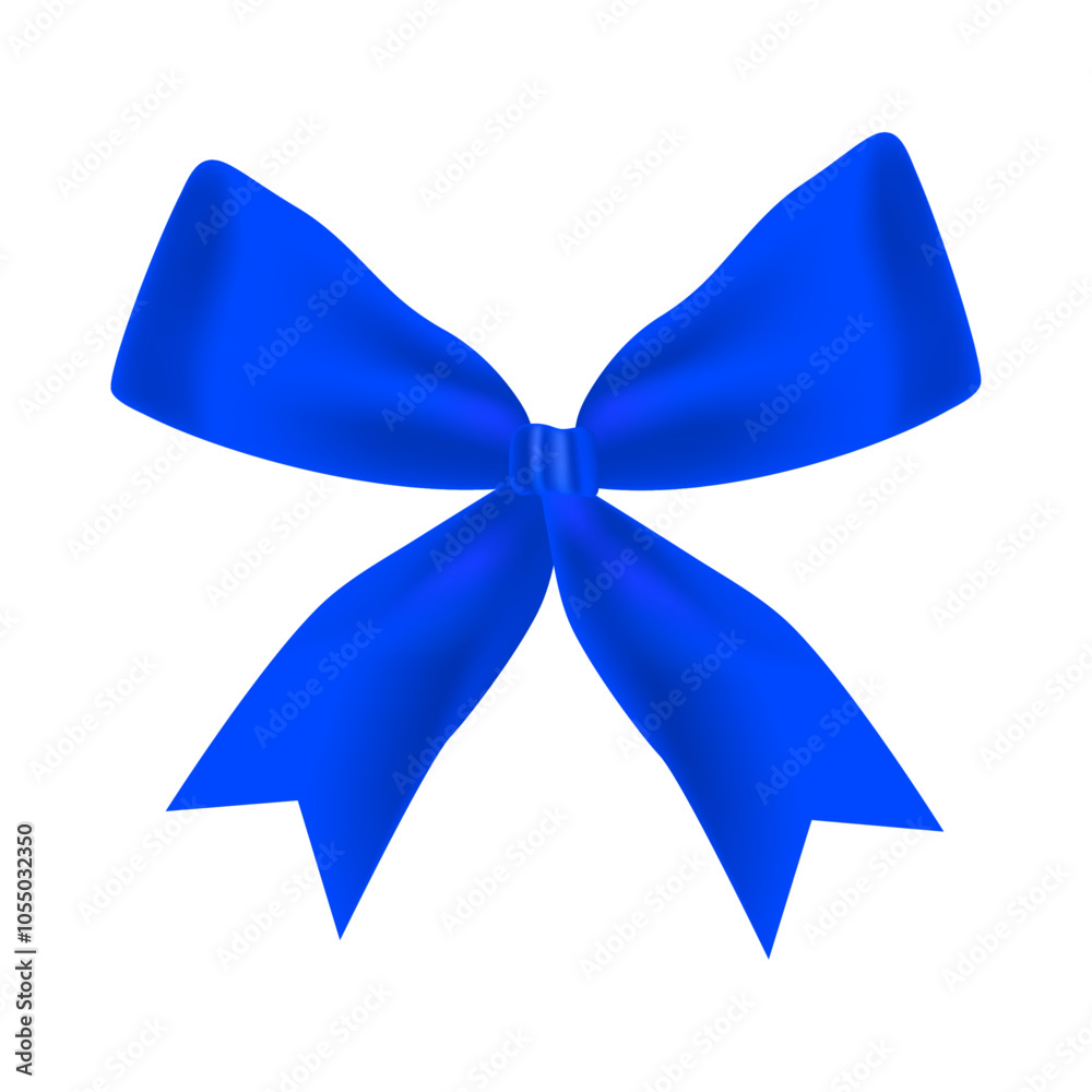 Ribbon bow clipart isolated illustration on white Ribbon bow clipart isolated illustration on white