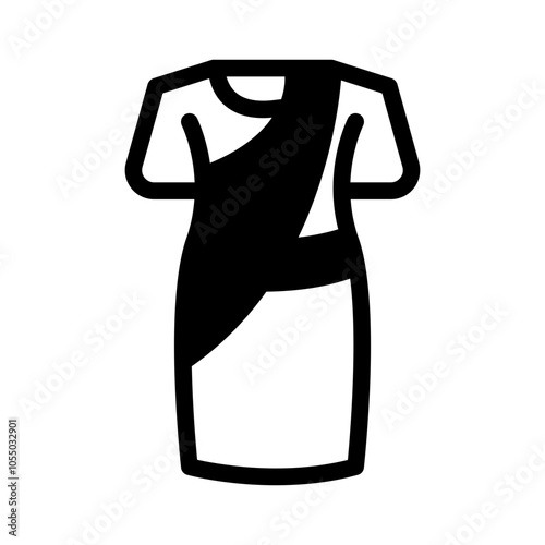 sari dress glyph style