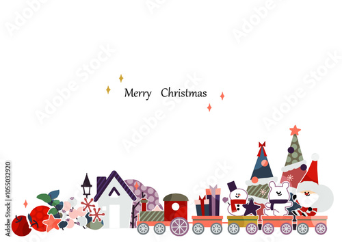 かわいいクリスマスのイラストフレーム