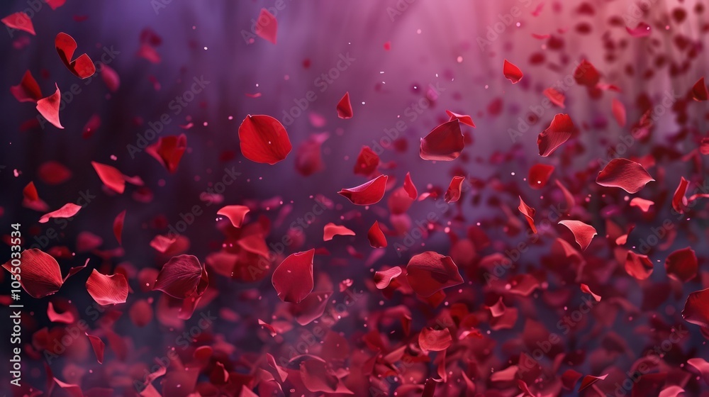 Falling Rose Petals