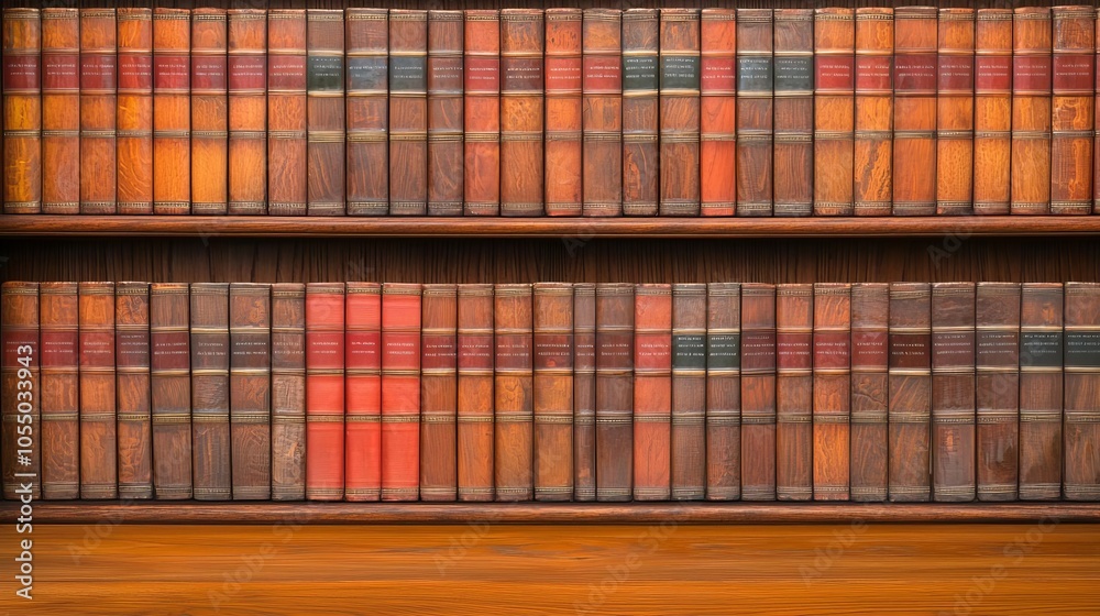 Wood varnish coating on a walnut bookshelf, elegant shine, detailed wood grain, balanced lighting, neutral background, sophisticated home library feel Wood varnish coating on a walnut bookshelf, elegant shine, detailed wood grain, balanced lighting, neutral background, sophisticated home library feel