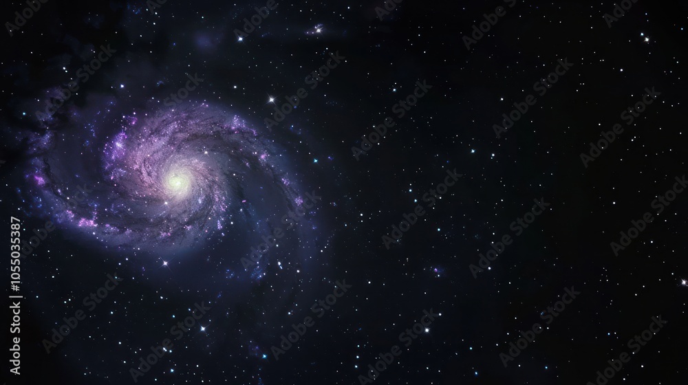 Fototapeta premium Spiral Galaxy in the Night Sky