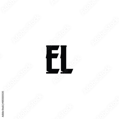 EL monogram logo design letter text name symbol monochrome logotype alphabet character simple logo