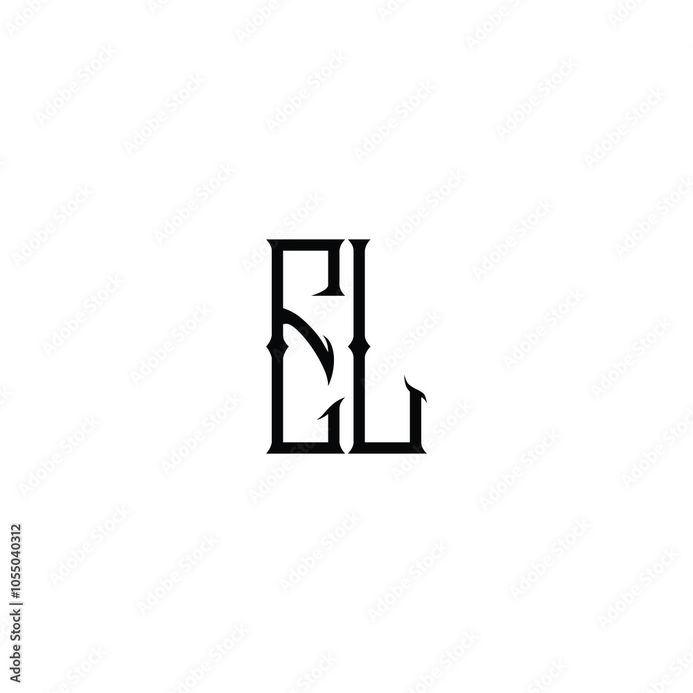 EL monogram logo design letter text name symbol monochrome logotype alphabet character simple logo EL monogram logo design letter text name symbol monochrome logotype alphabet character simple logo