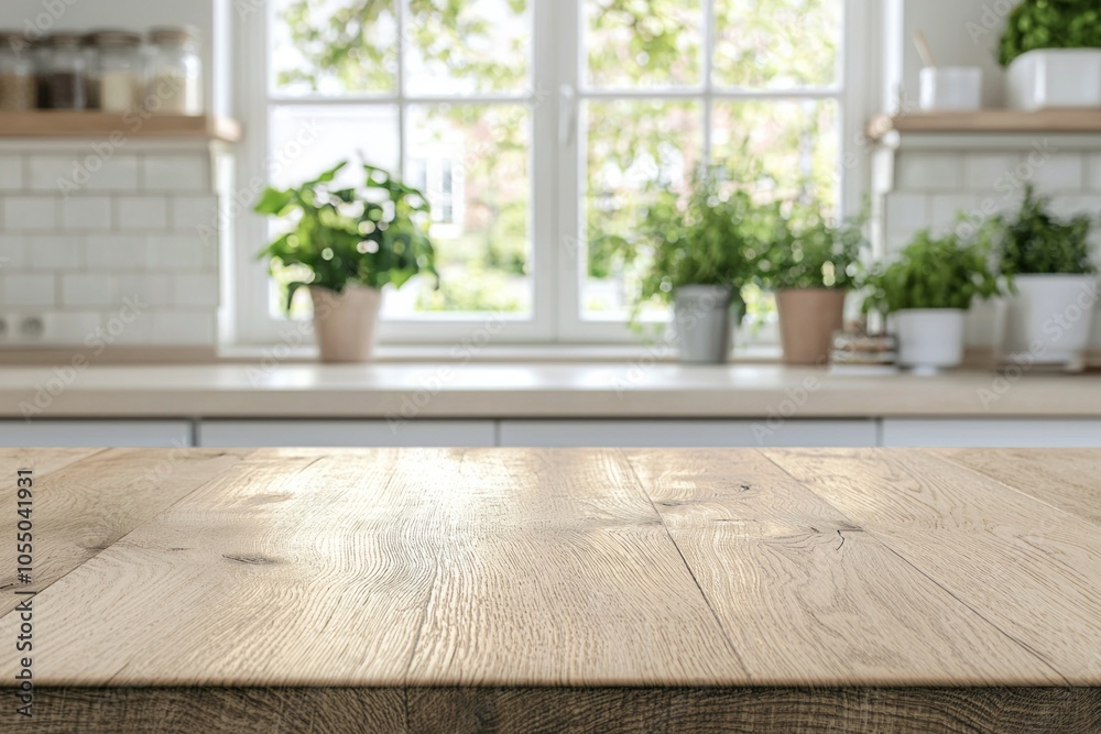Empty, beautiful wooden tabletop counter in a clean and bright interior background, ready for the display of a product. Empty, beautiful wooden tabletop counter in a clean and bright interior background, ready for the display of a product.
