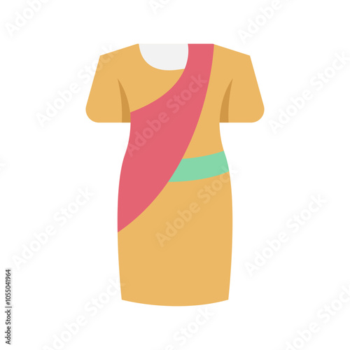 sari dress flat style