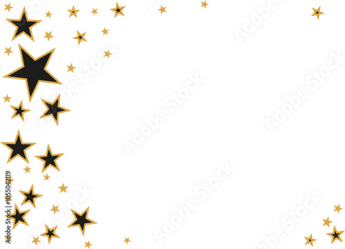 Stelline nere con contorno oro lato sinistro 21x15xm
