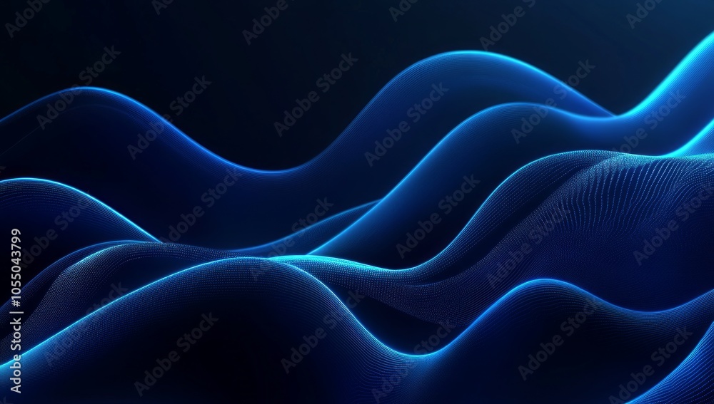 Obraz premium Abstract Blue Wave Design